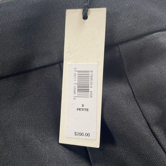 NWT Banana Republic | Tuxedo Pants | Straight Leg | Black | size 8 Petite - Picture 2 of 5